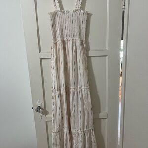 Cream and Pink Maxi Dress